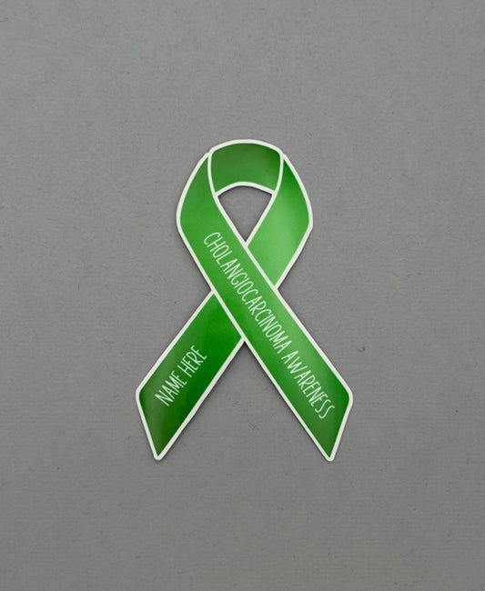 Cholangiocarcinoma Awareness Custom Ribbon Sticker
