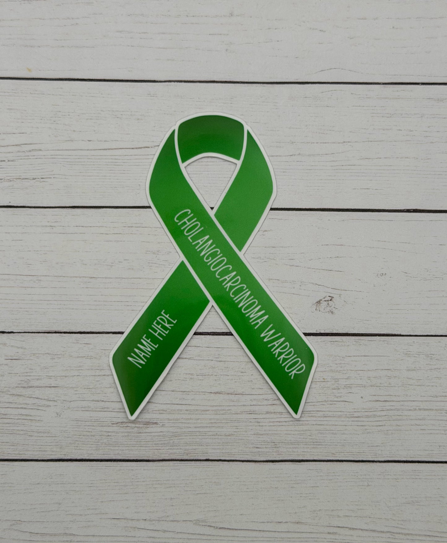 Cholangiocarcinoma Warrior Custom Ribbon Sticker