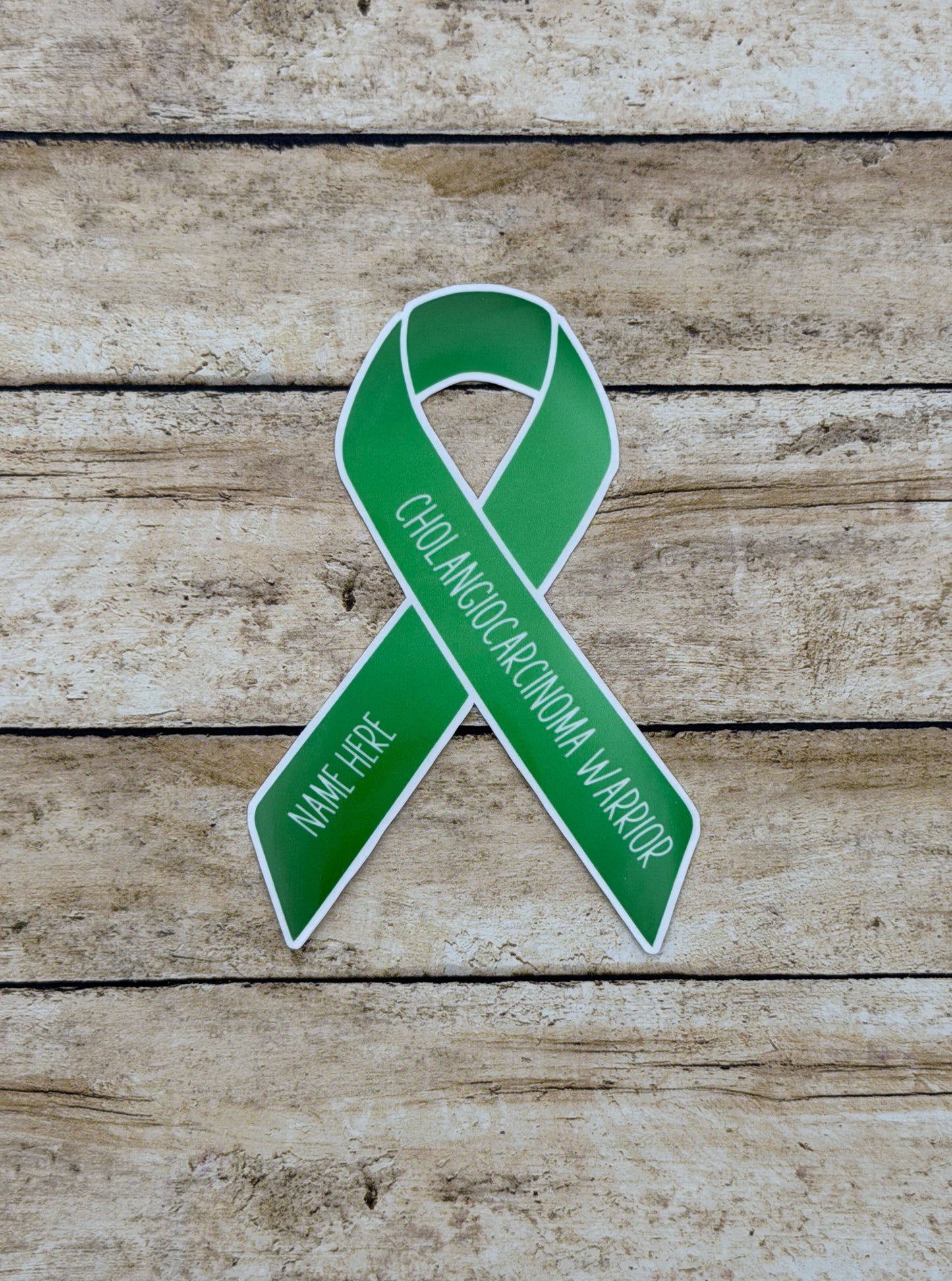Cholangiocarcinoma Warrior Custom Ribbon Sticker