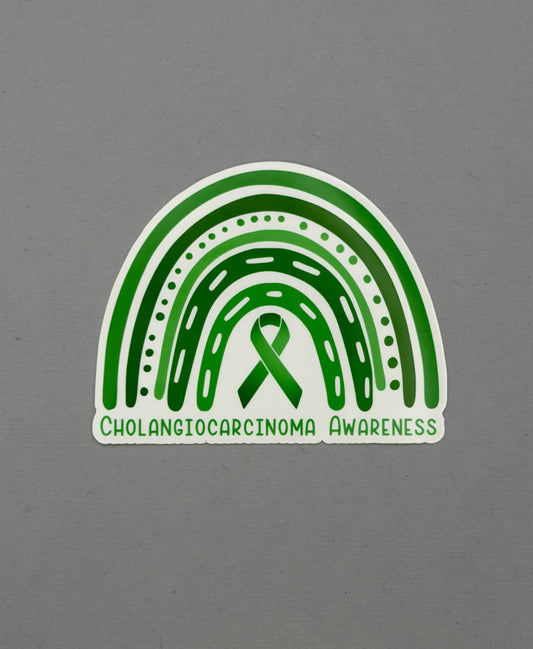 Cholangiocarcinoma Awareness Rainbow Sticker