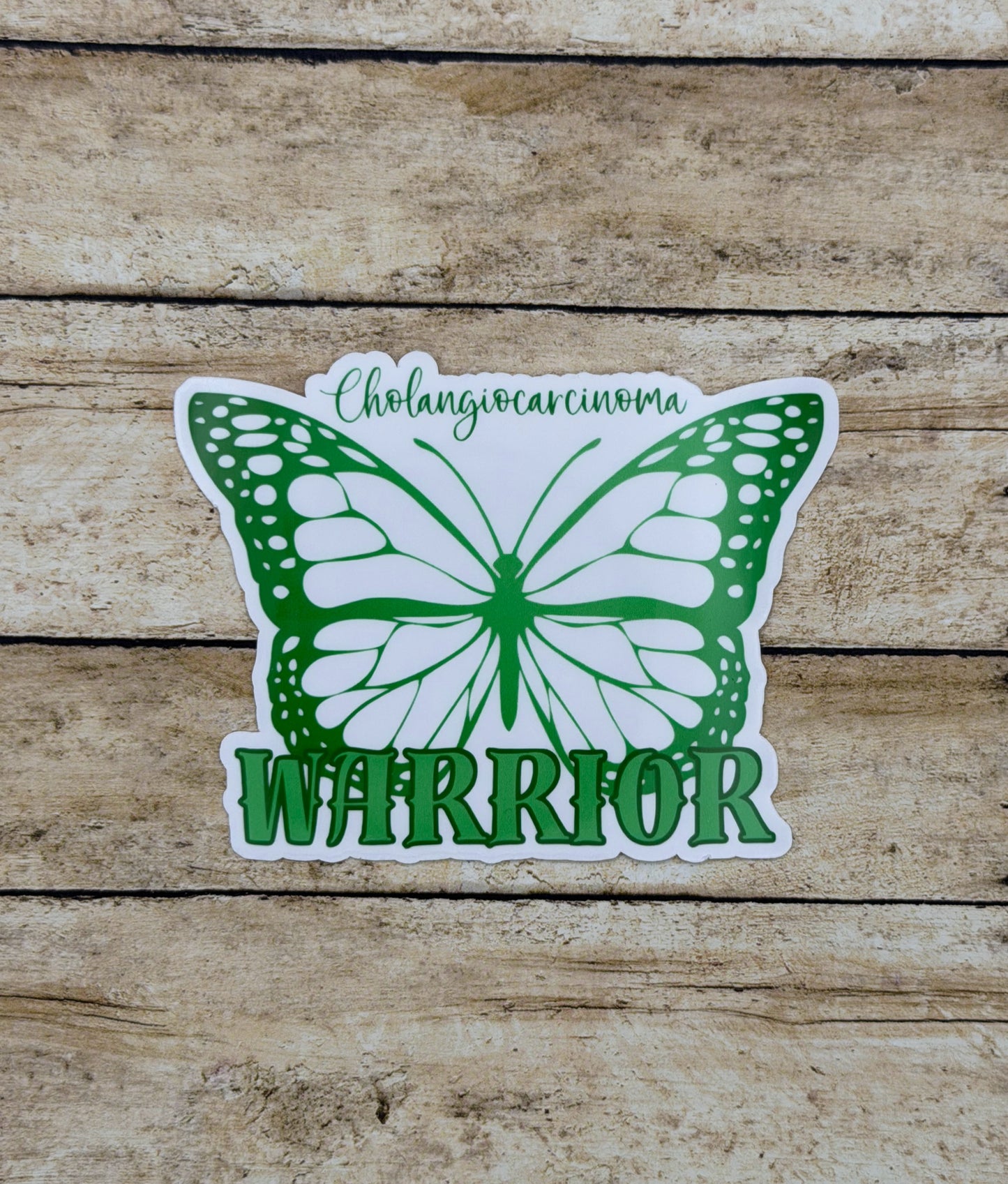 Cholangiocarcinoma Warrior Butterfly Sticker