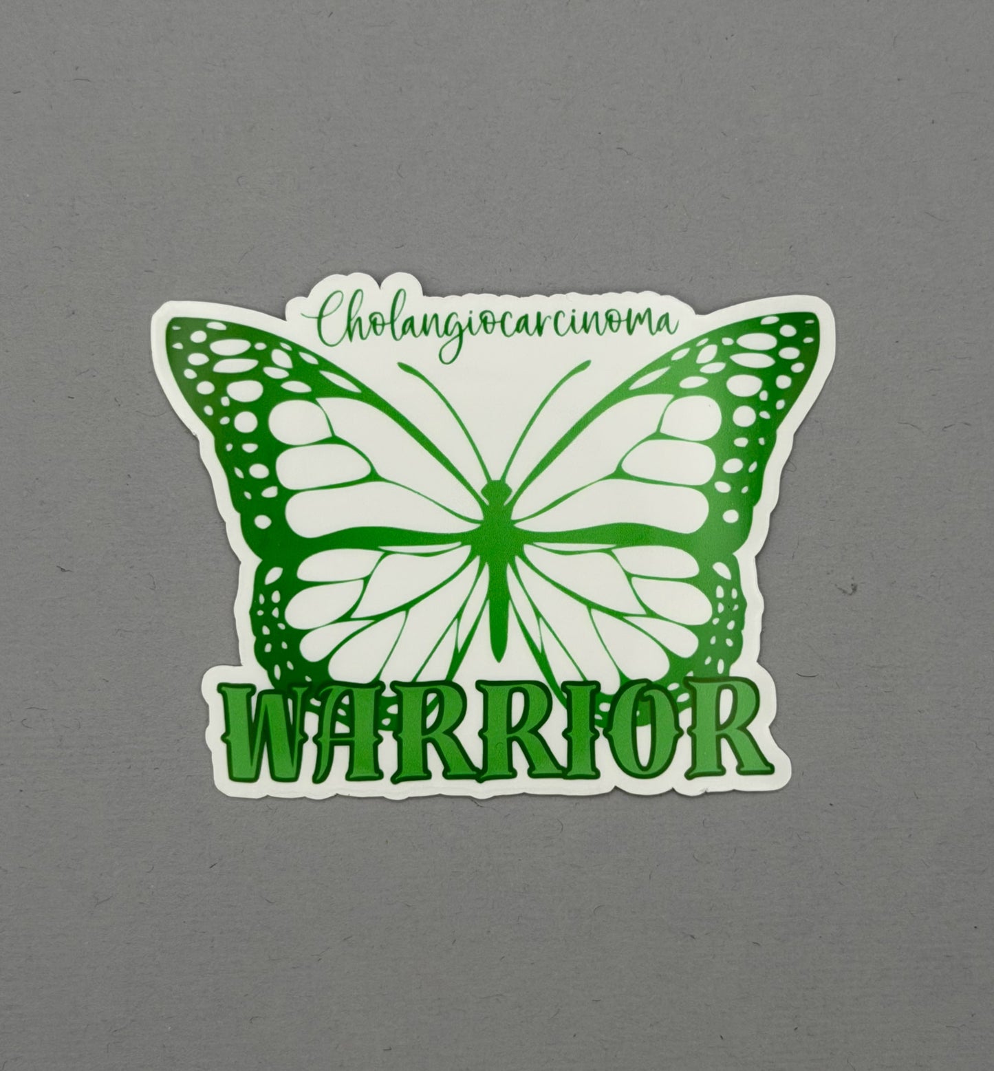 Cholangiocarcinoma Warrior Butterfly Sticker
