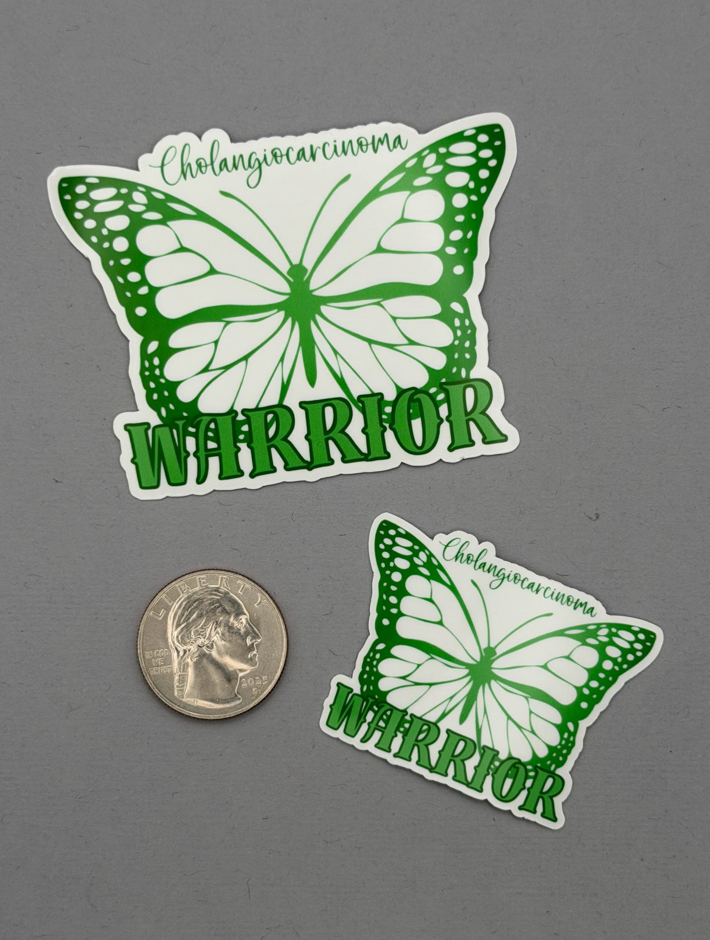Cholangiocarcinoma Warrior Butterfly Sticker
