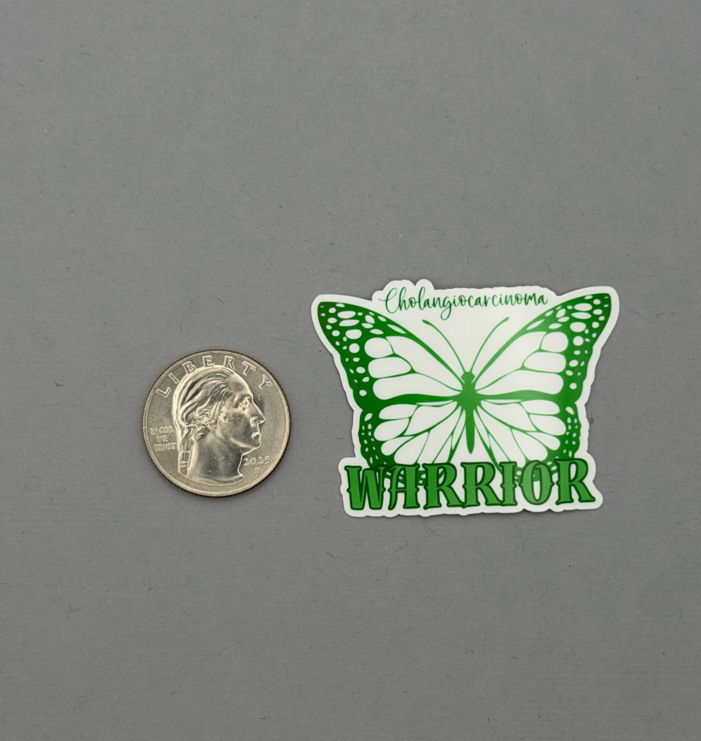 Cholangiocarcinoma Warrior Butterfly Sticker