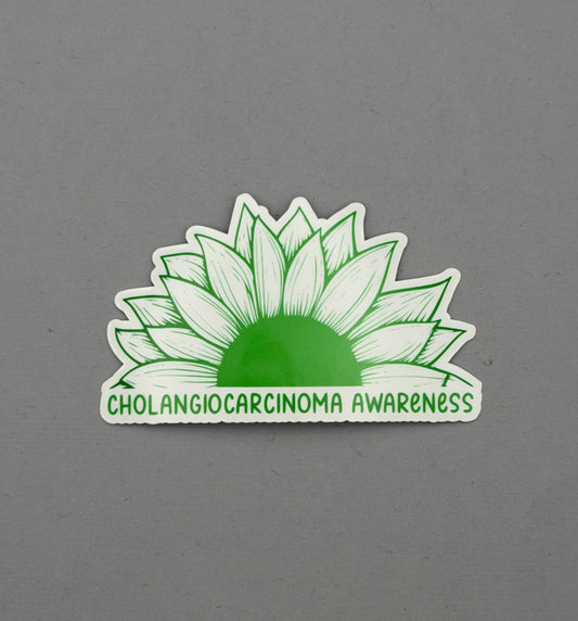 Cholangiocarcinoma Awareness Sunflower Sticker