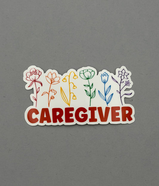 Caregiver Flowers Sticker
