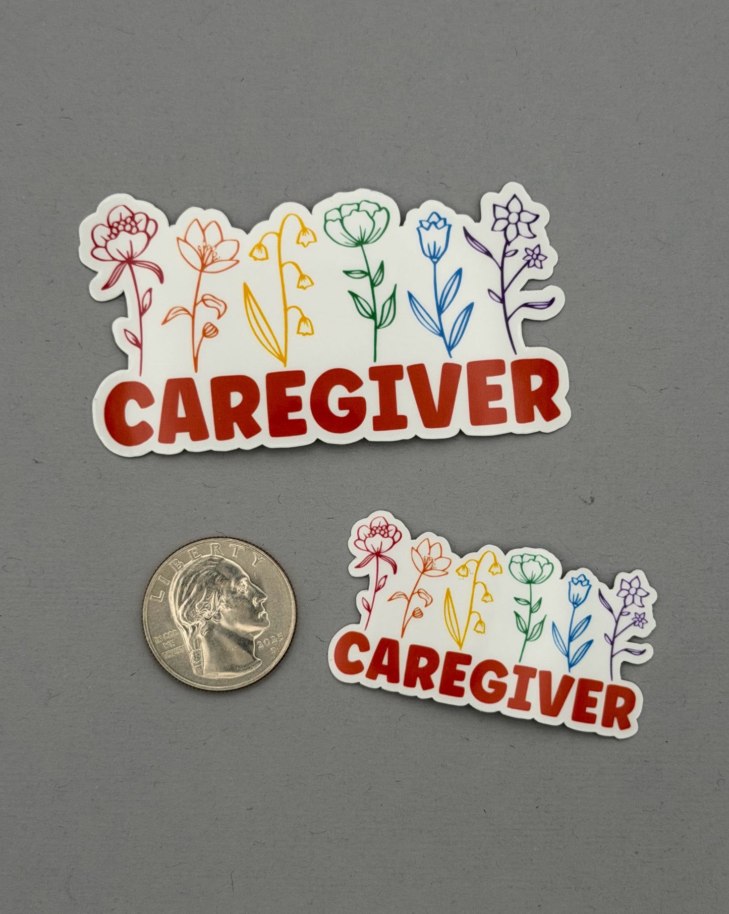 Caregiver Flowers Sticker