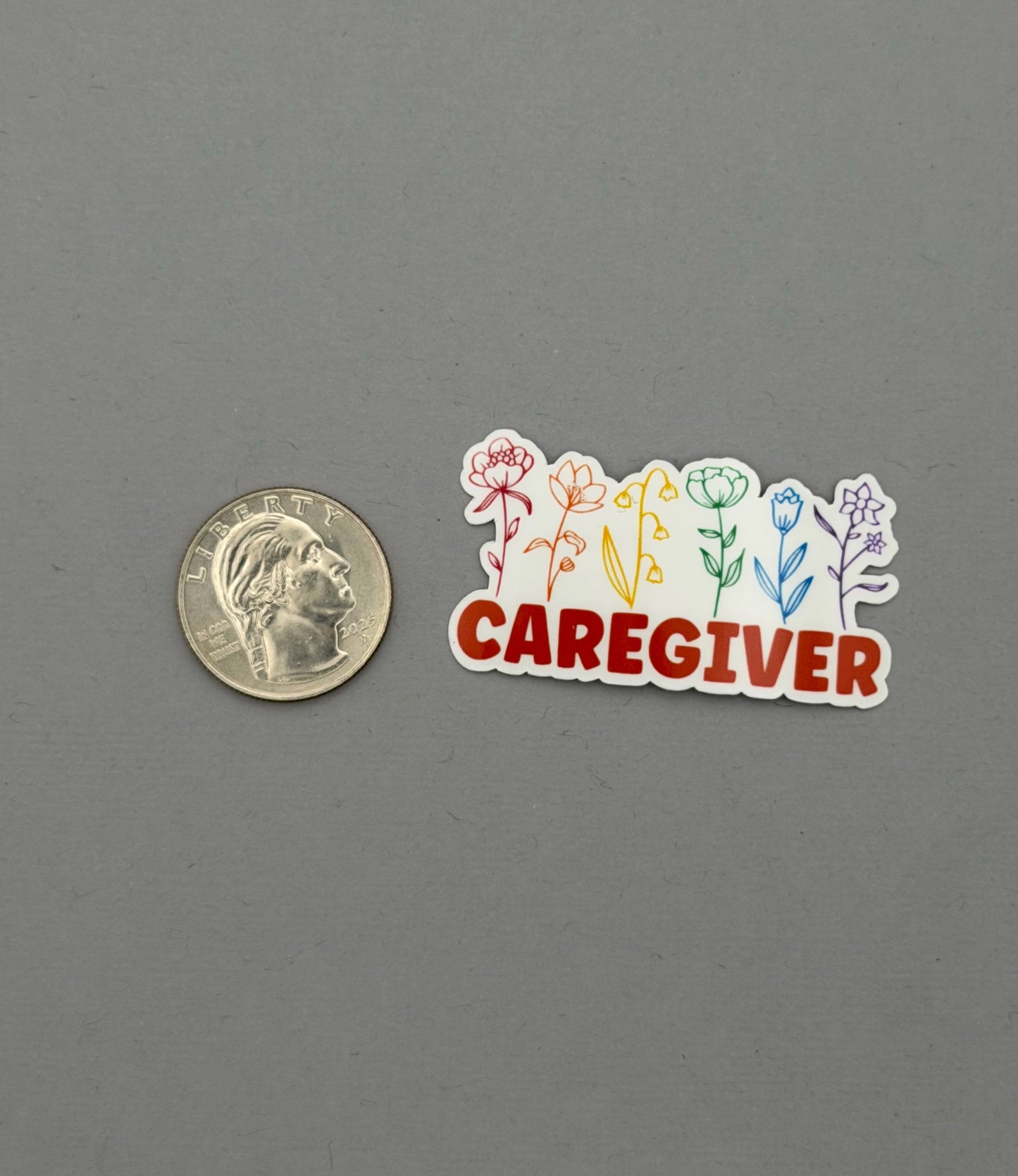 Caregiver Flowers Sticker