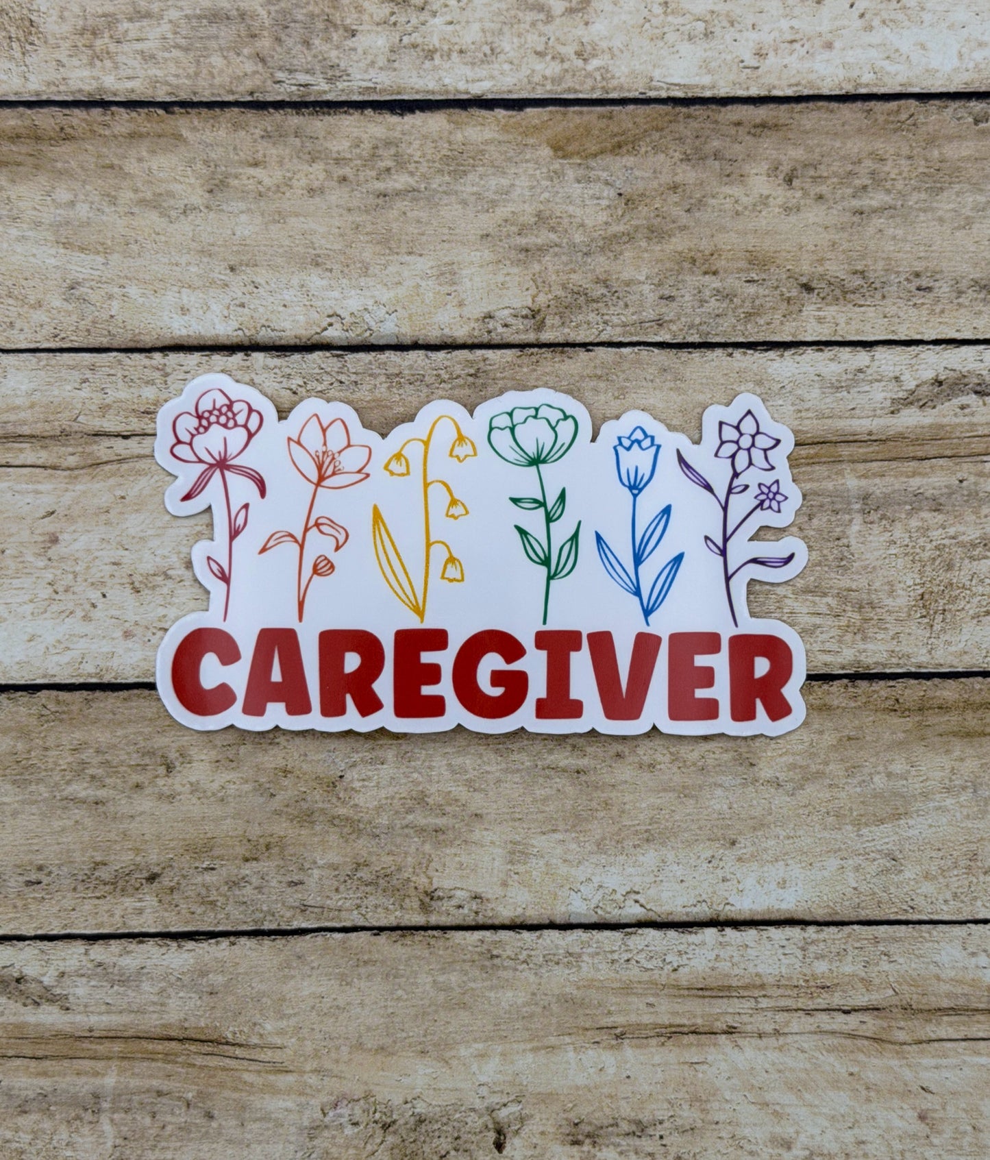 Caregiver Flowers Sticker