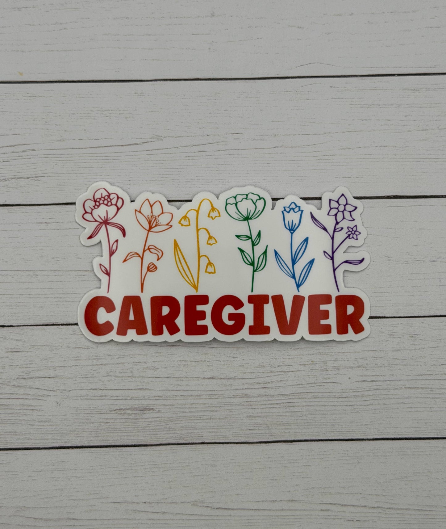 Caregiver Flowers Sticker