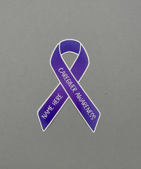 Caregiver Awareness Custom Awareness Ribbon Sticker
