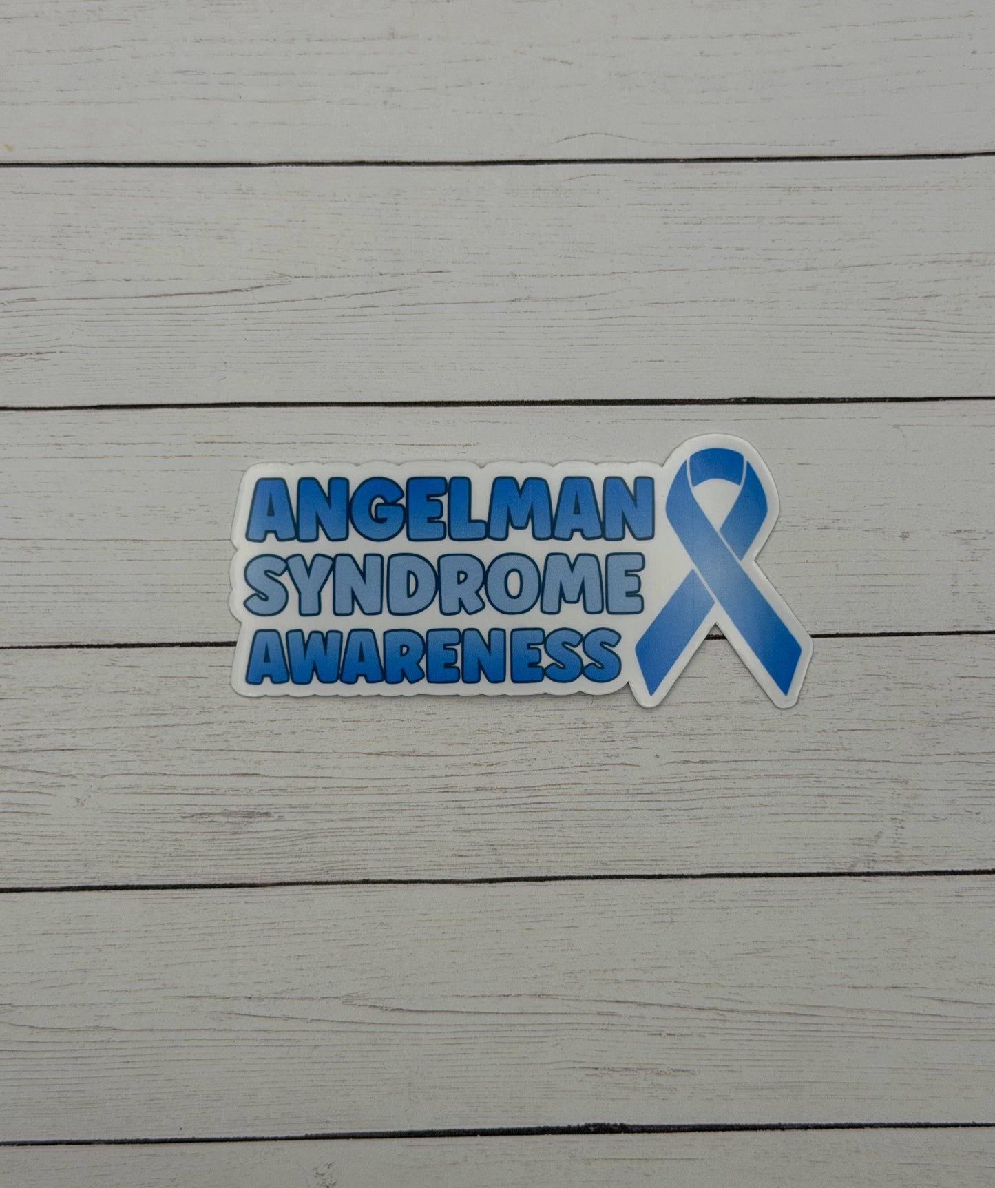 Angelman Syndrome Awareness with Ribbon Sticker or Magnet