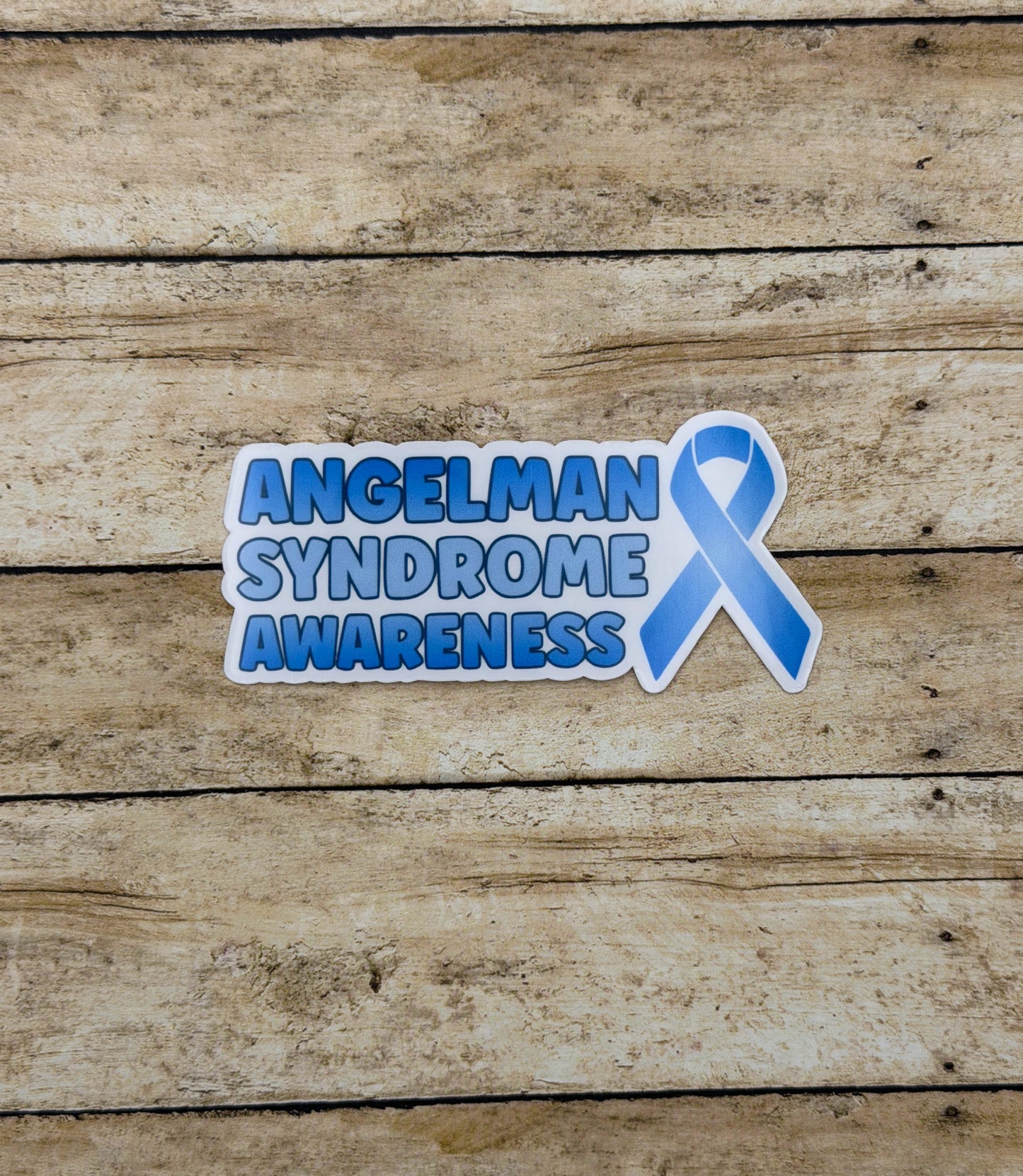 Angelman Syndrome Awareness with Ribbon Sticker or Magnet