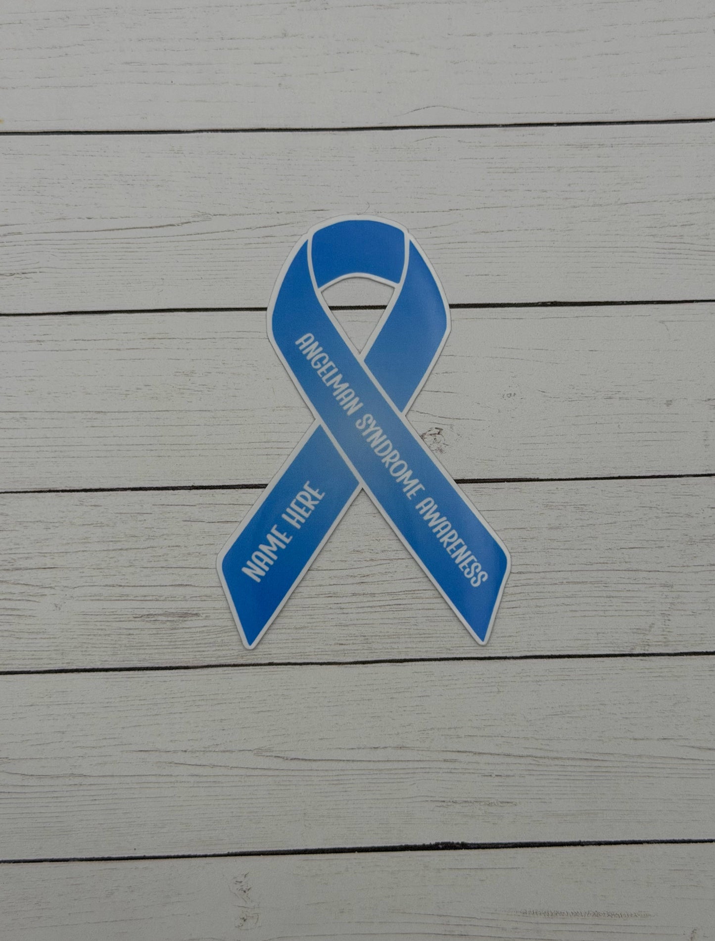 Angelman Syndrome Awareness Custom Ribbon Sticker or Magnet