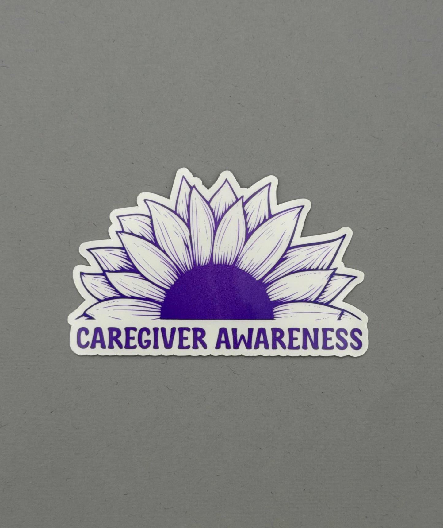Caregiver Awareness Sunflower Sticker