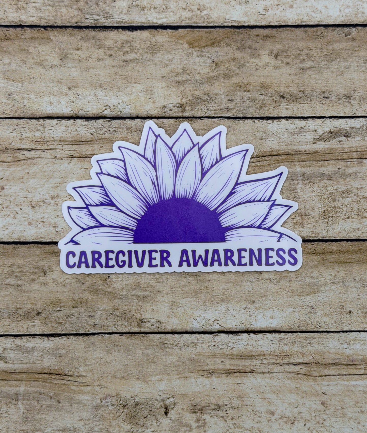 Caregiver Awareness Sunflower Sticker