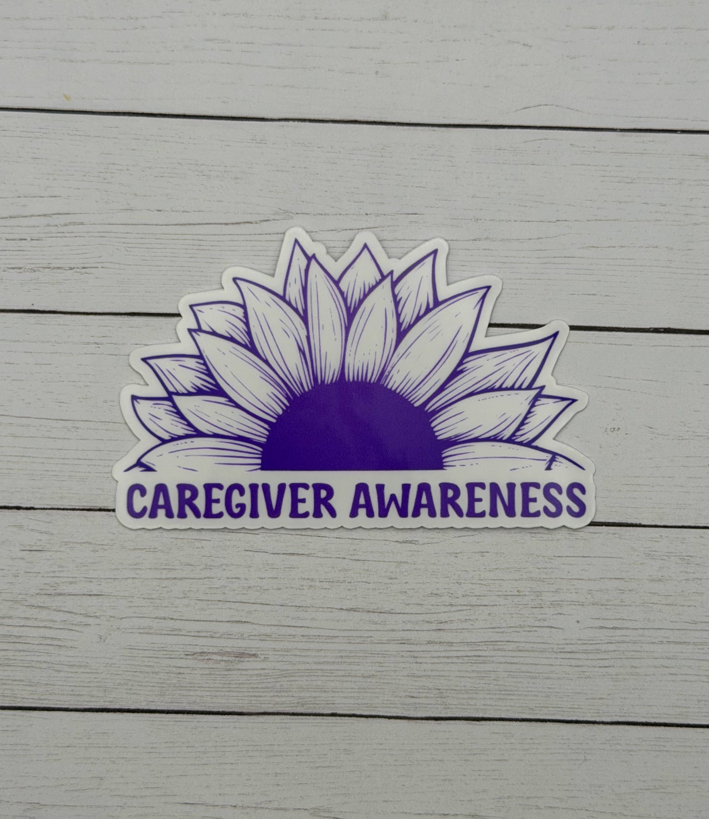 Caregiver Awareness Sunflower Sticker
