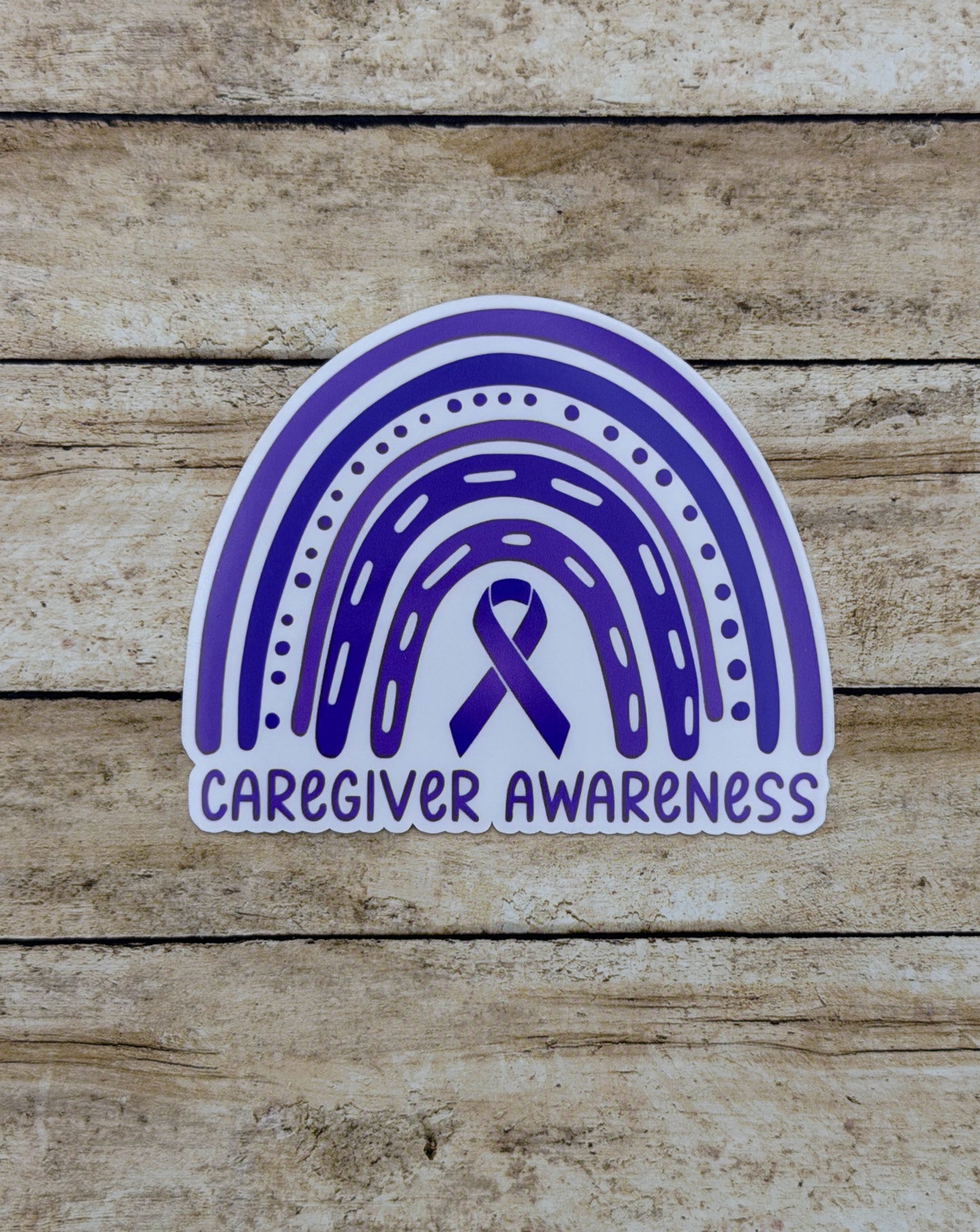 Caregiver Awareness Rainbow Sticker