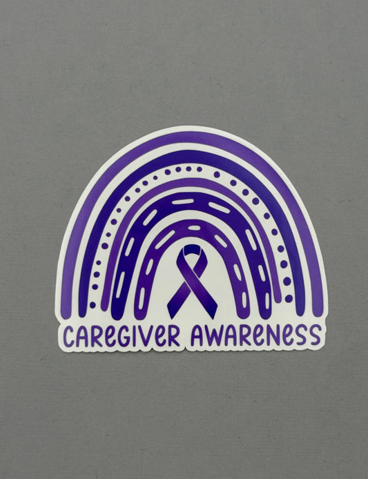 Caregiver Awareness Rainbow Sticker
