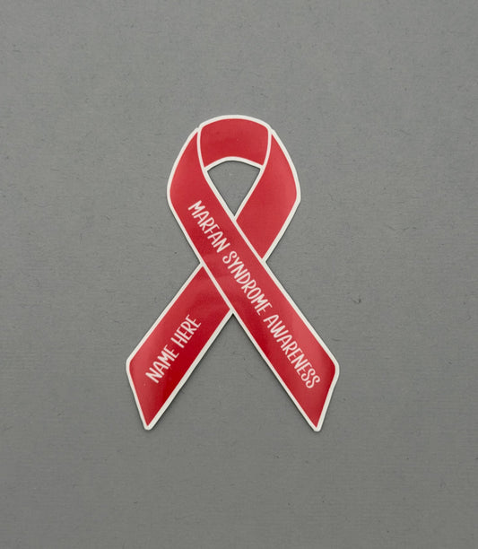 Marfan Syndrome Awareness Custom Ribbon Sticker