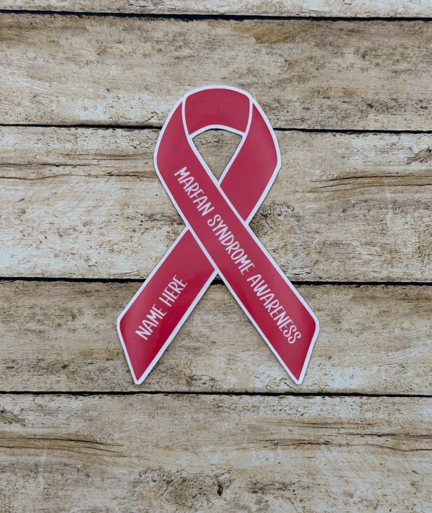 Marfan Syndrome Awareness Custom Ribbon Sticker