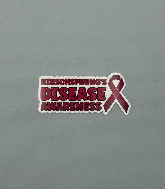 Hirschsprung's Disease Awareness with Ribbon Sticker or Magnet