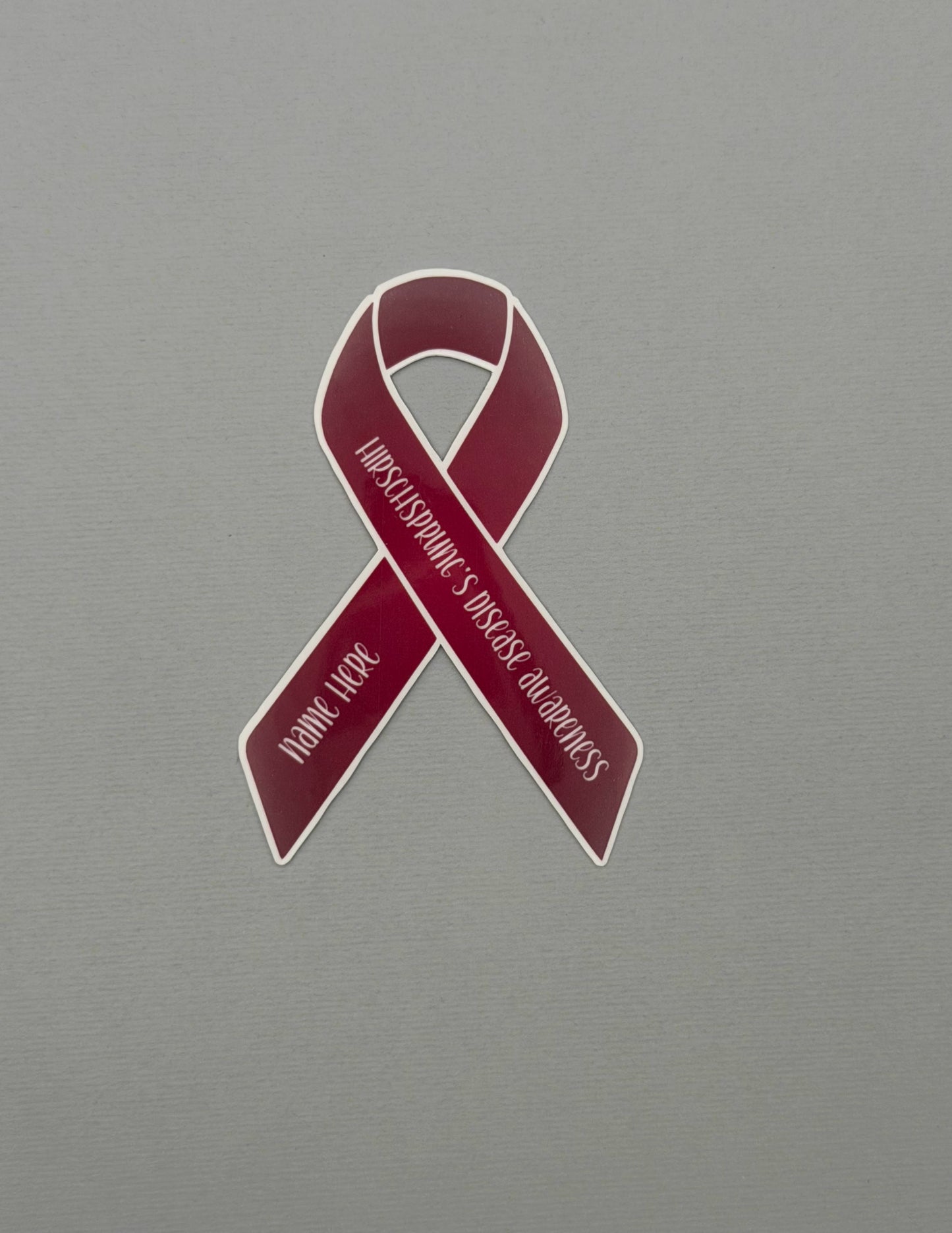 Hirschsprung's Disease Awareness Custom Ribbon Sticker or Magnet