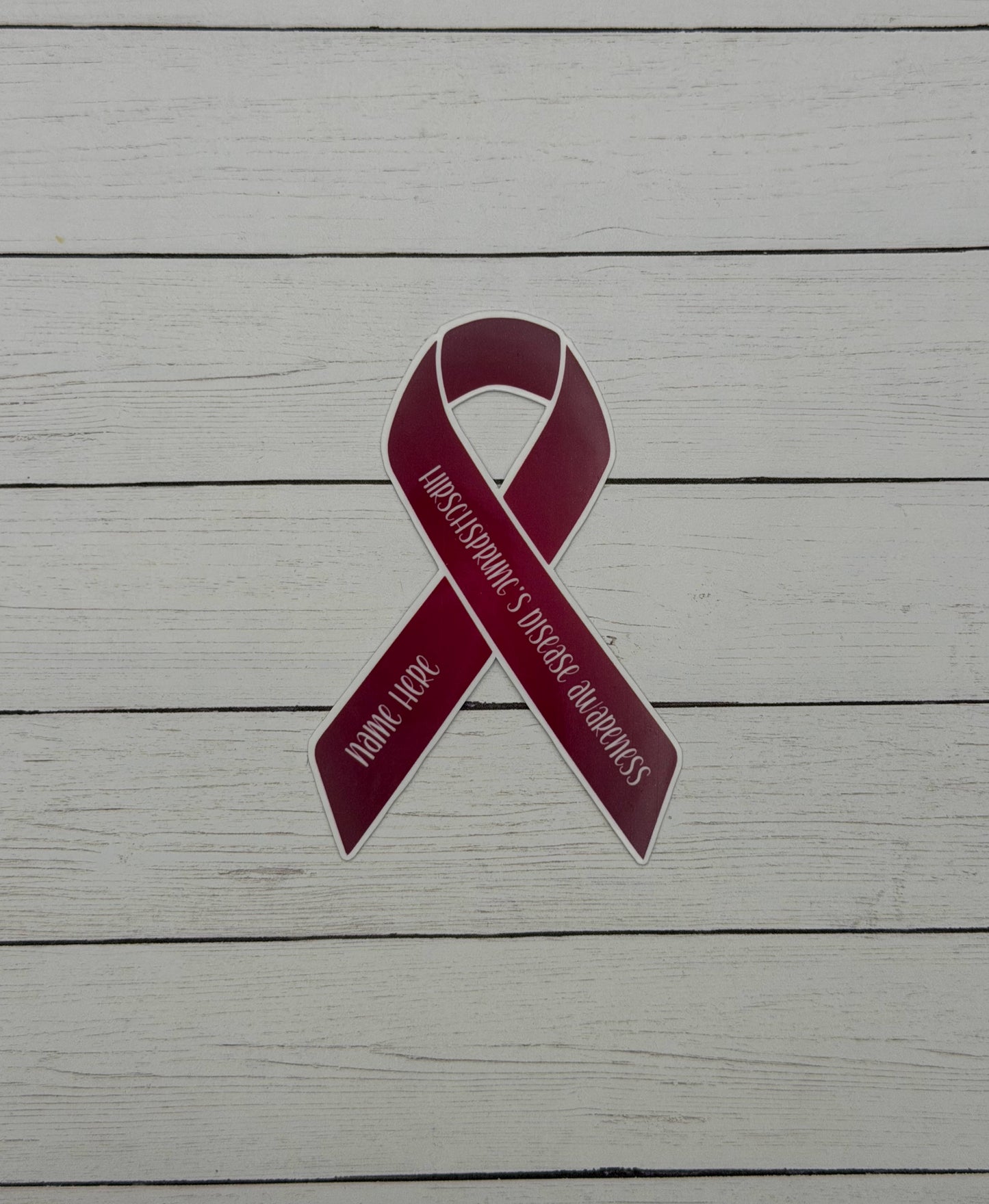Hirschsprung's Disease Awareness Custom Ribbon Sticker or Magnet