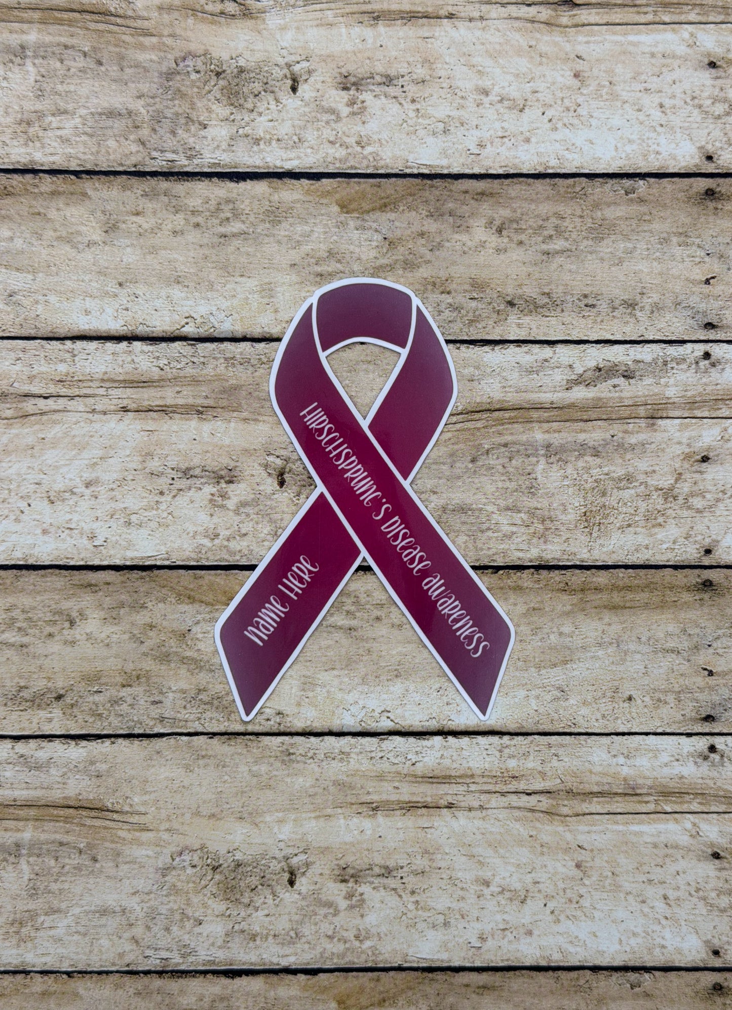Hirschsprung's Disease Awareness Custom Ribbon Sticker or Magnet