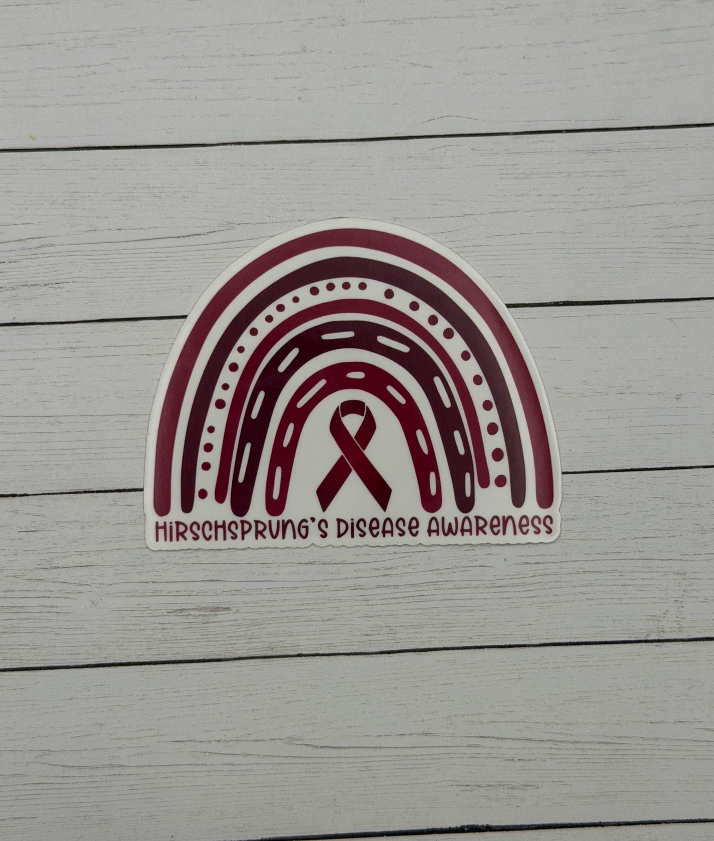 Hirschsprung's Disease Awareness Rainbow Sticker or Magnet