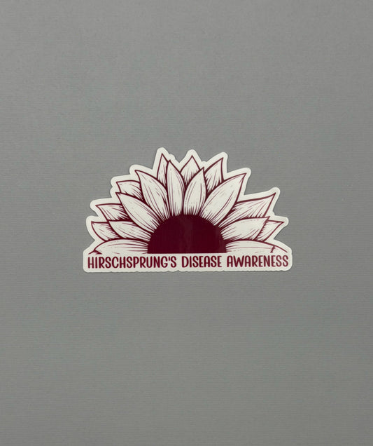 Hirschsprung's Disease Awareness Sunflower Sticker or Magnet