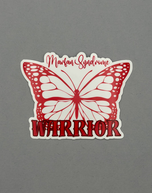 Marfan Syndrome Warrior Butterfly Sticker