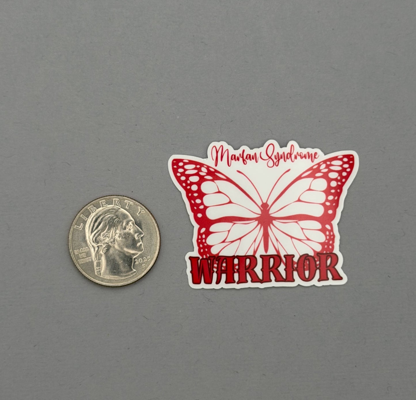 Marfan Syndrome Warrior Butterfly Sticker