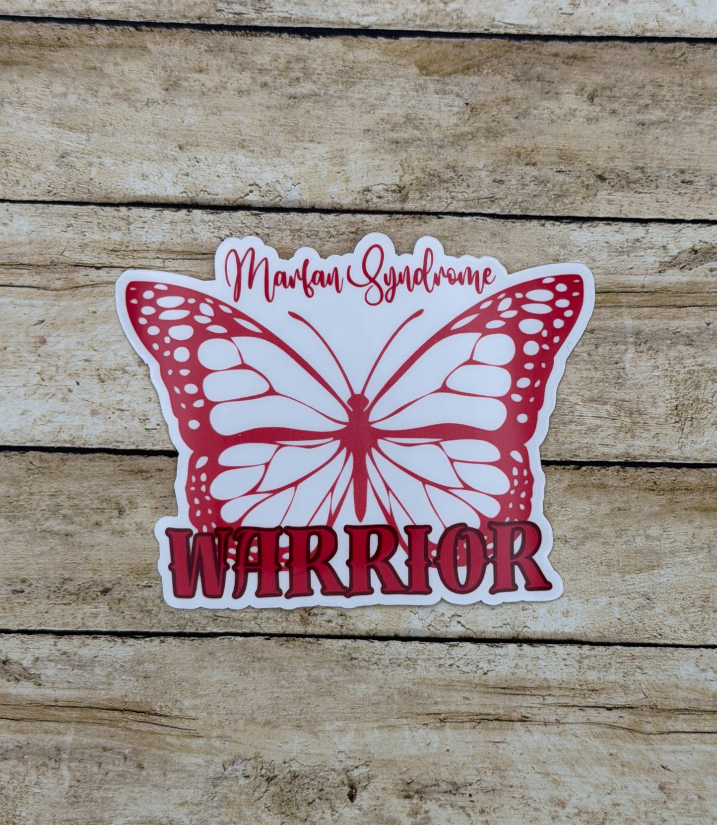 Marfan Syndrome Warrior Butterfly Sticker