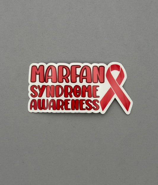Marfan Syndrome Awareness with Ribbon Sticker