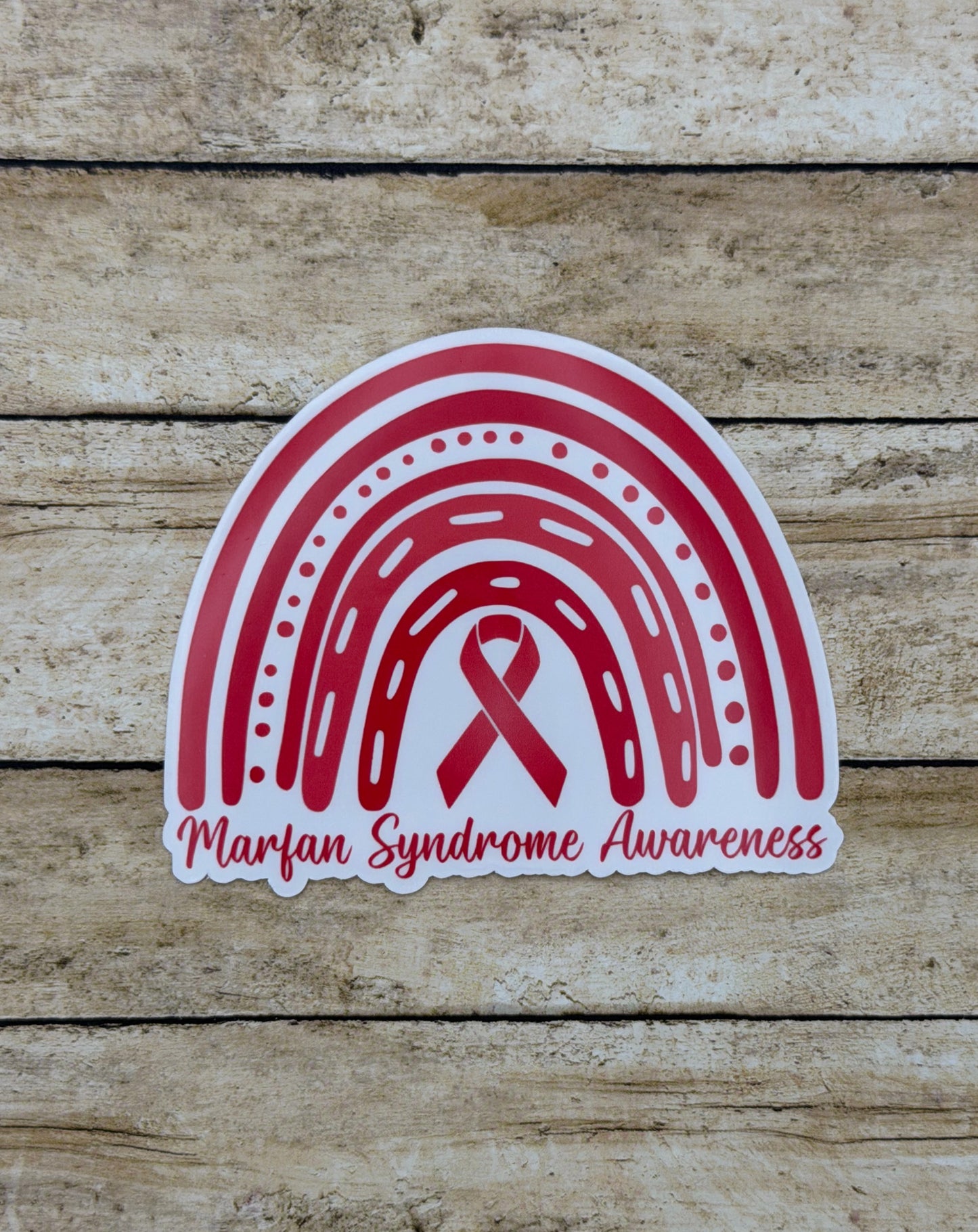 Marfan Syndrome Awareness Rainbow Sticker