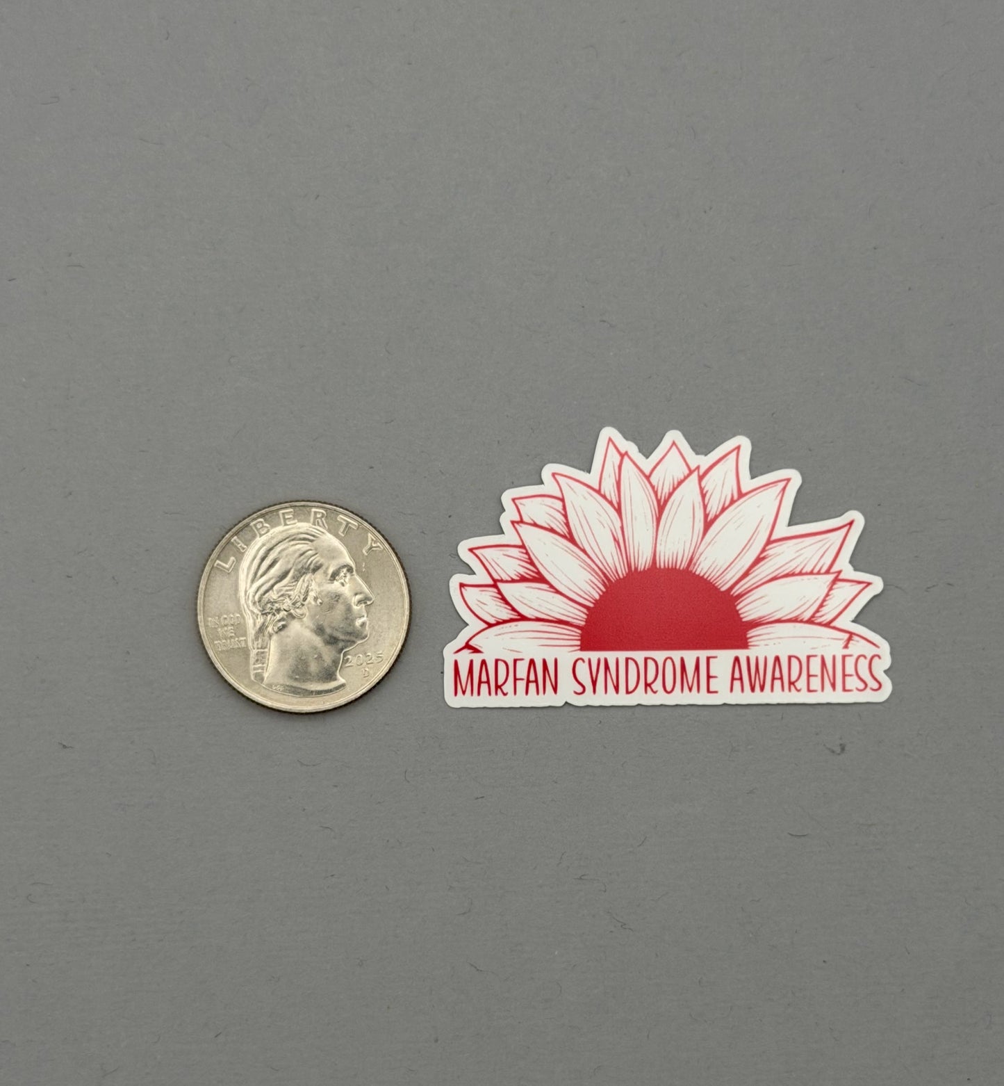 Marfan Syndrome Awareness Sunflower Sticker