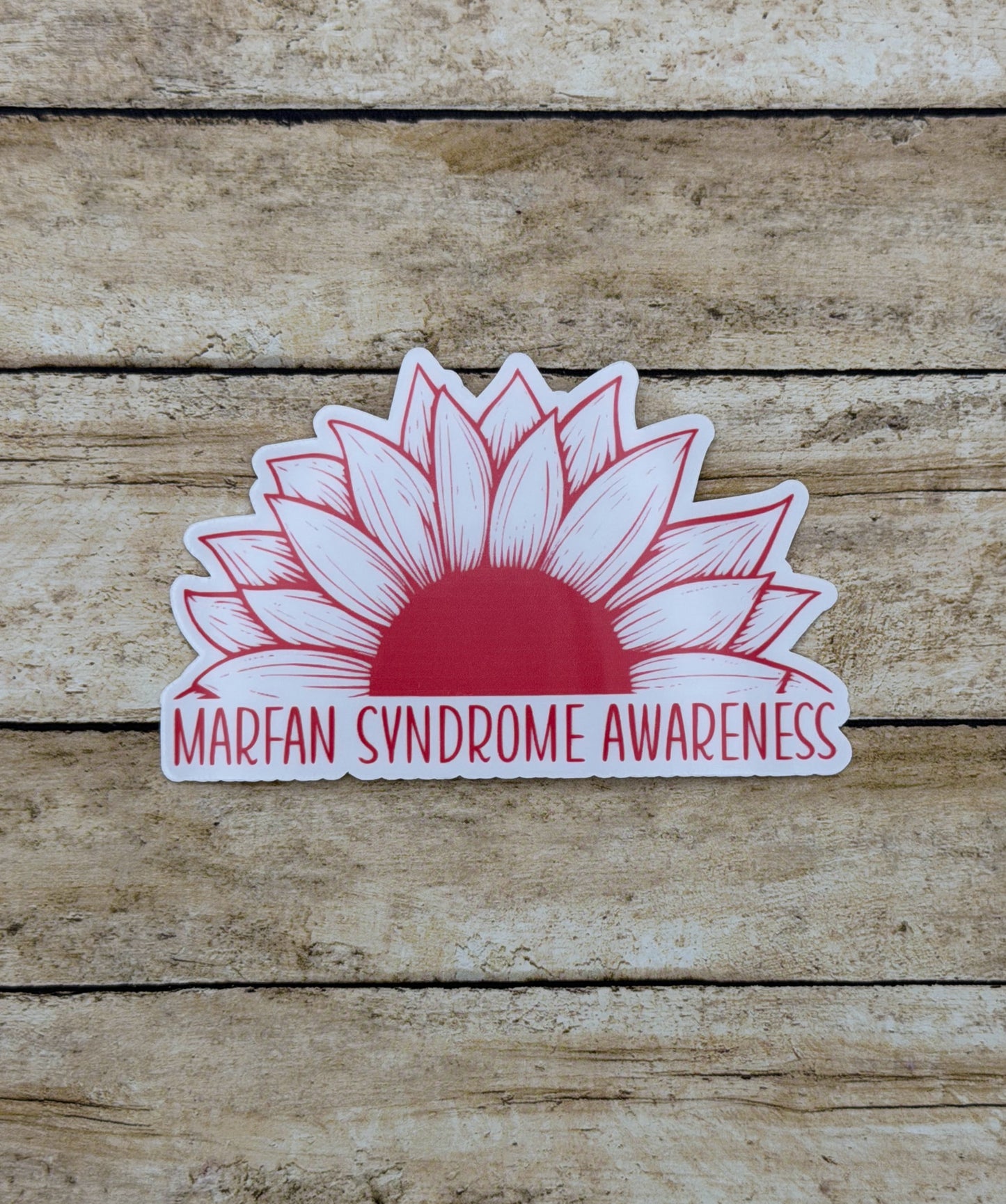 Marfan Syndrome Awareness Sunflower Sticker