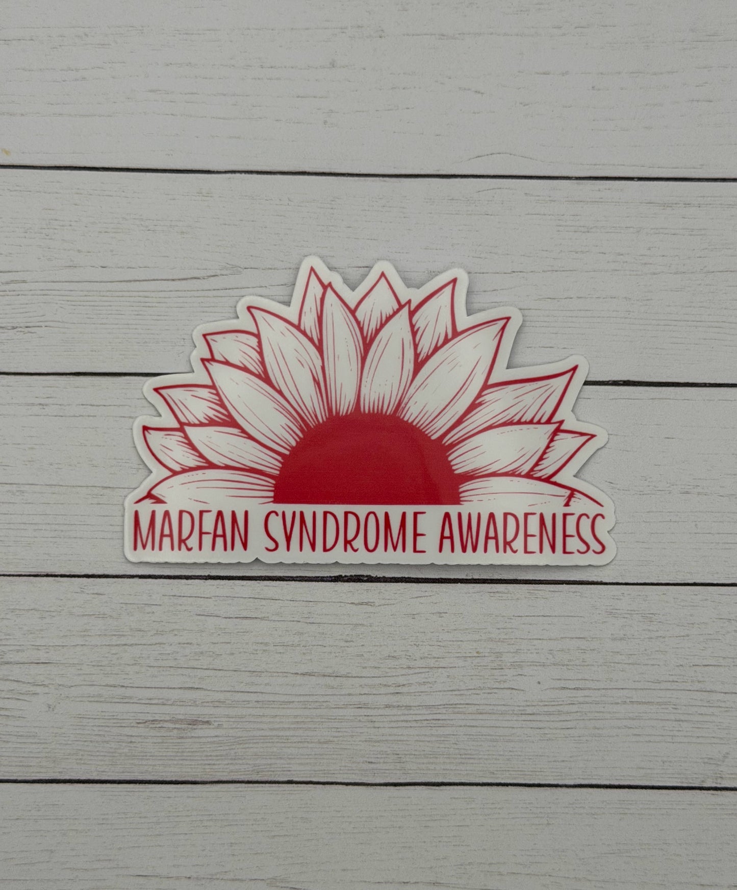 Marfan Syndrome Awareness Sunflower Sticker