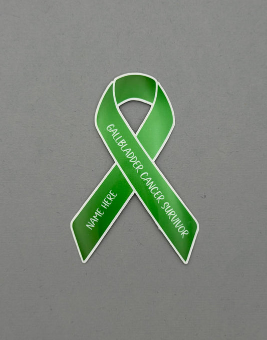 Gallbladder Cancer Survivor Custom Ribbon Sticker