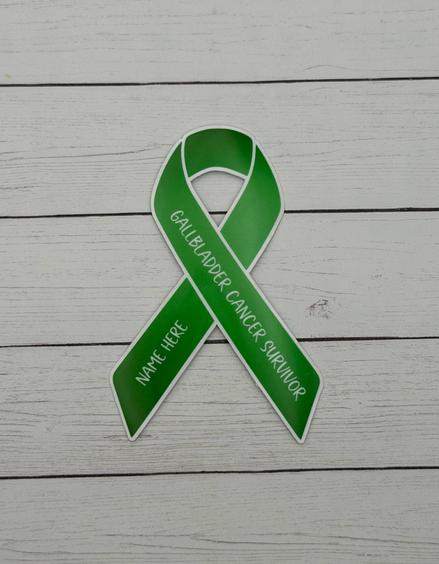 Gallbladder Cancer Survivor Custom Ribbon Sticker