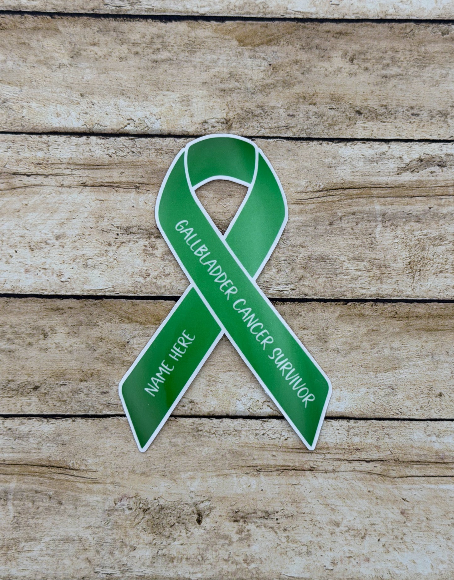 Gallbladder Cancer Survivor Custom Ribbon Sticker