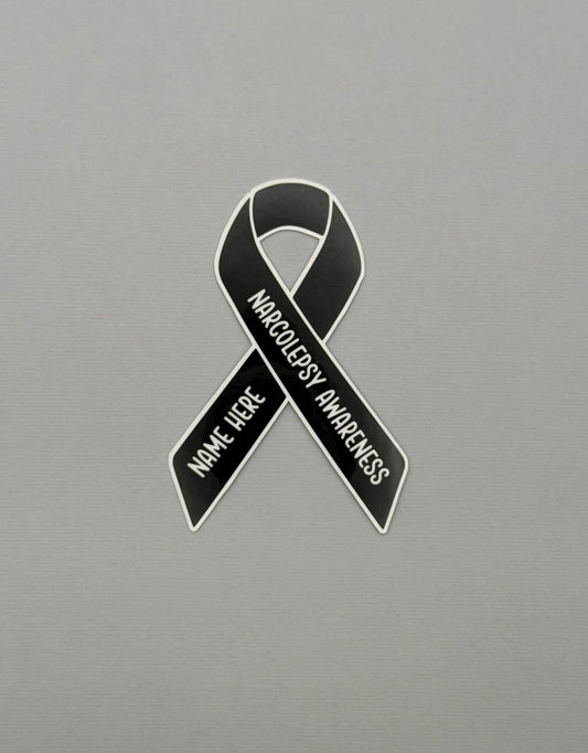 Narcolepsy Warrior Custom Ribbon Sticker or Magnet