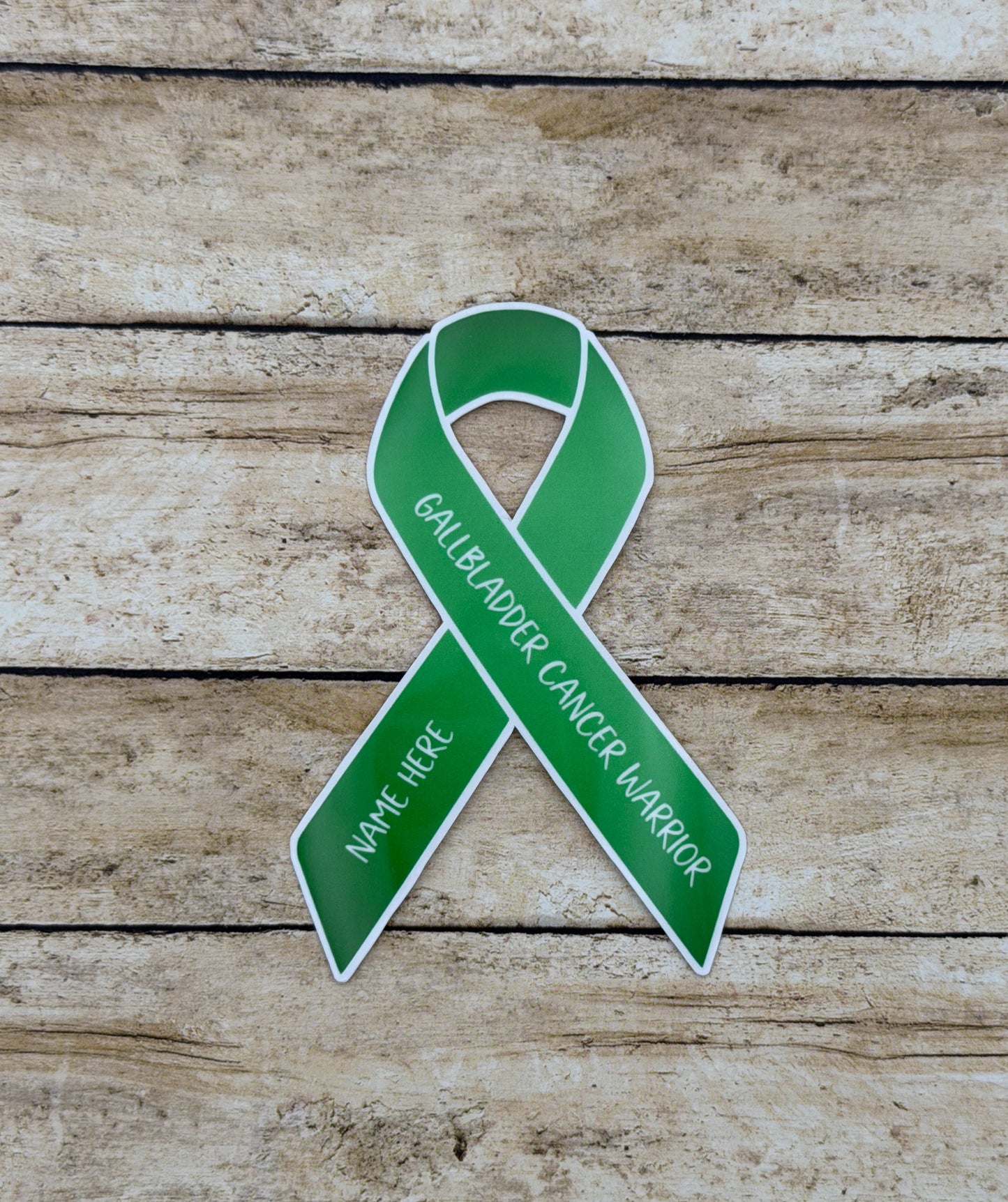 Gallbladder Cancer Warrior Custom Ribbon Sticker