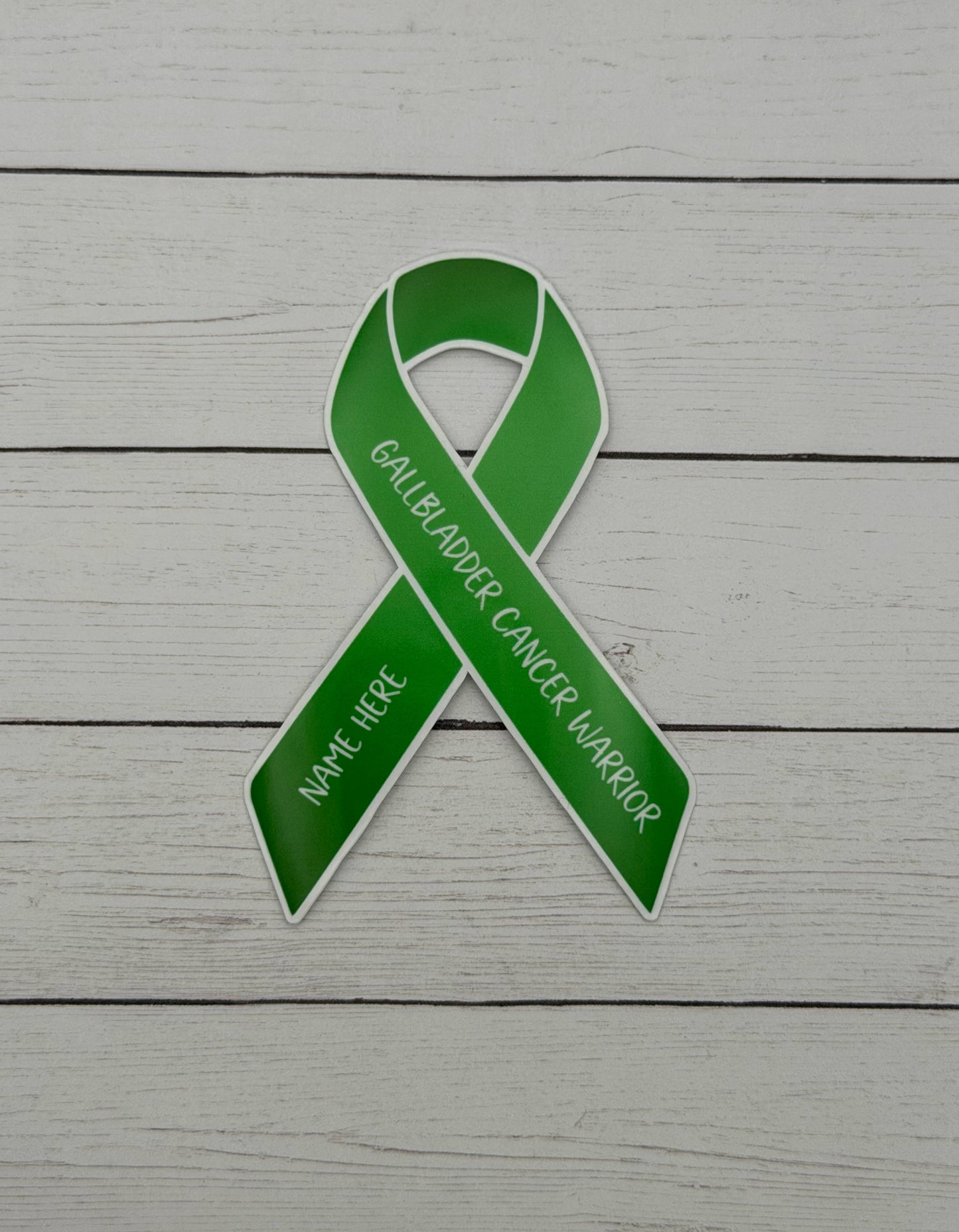 Gallbladder Cancer Warrior Custom Ribbon Sticker