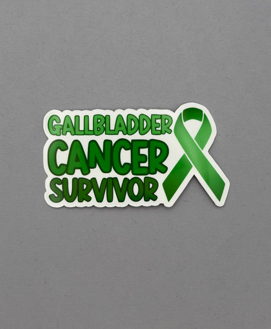 Gallbladder Cancer Survivor with Ribbon Sticker