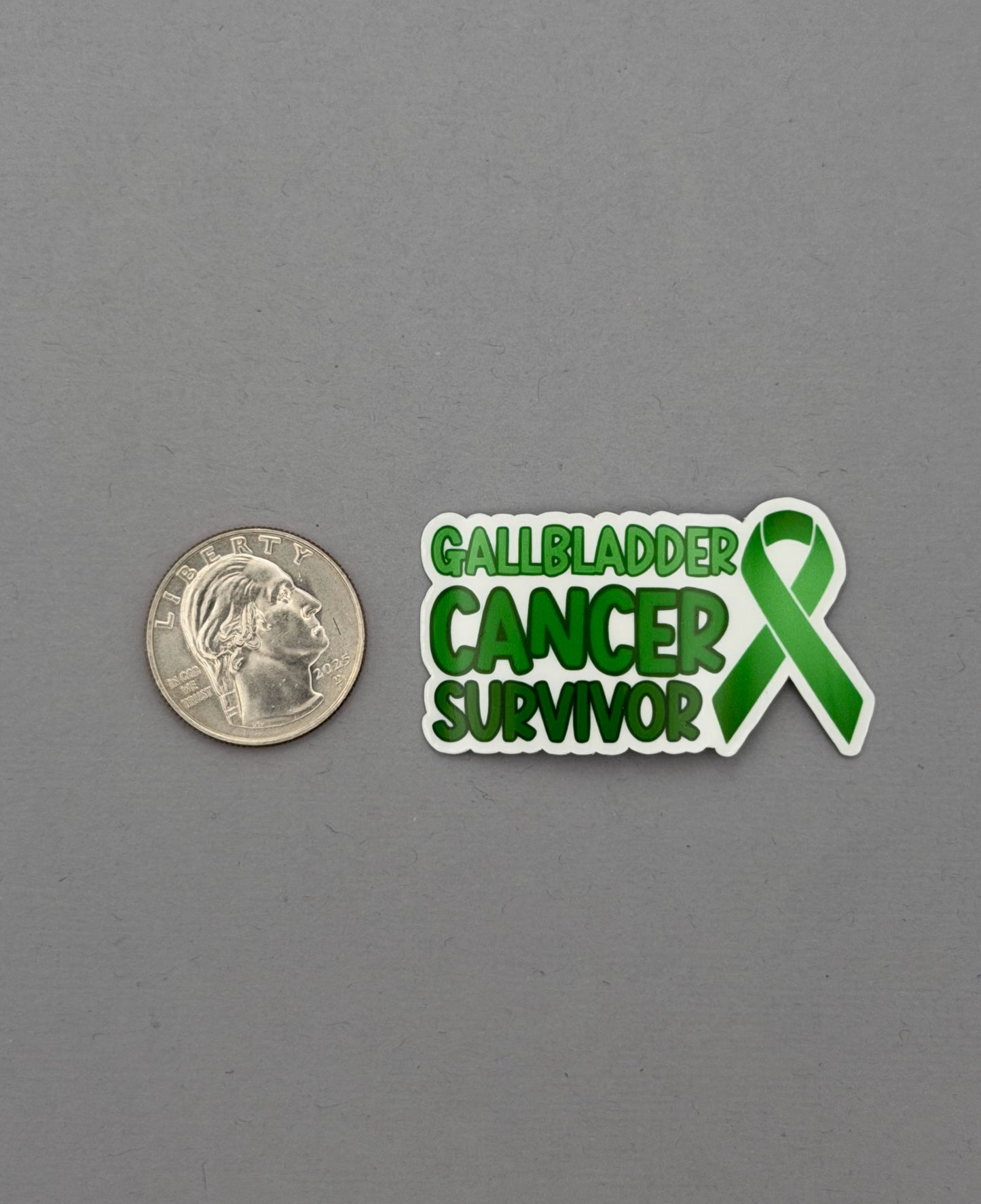 Gallbladder Cancer Survivor with Ribbon Sticker
