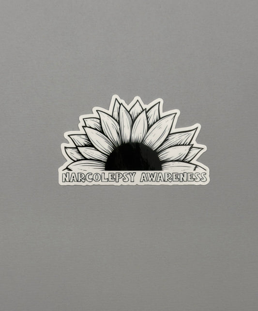 Narcolepsy Awareness Sunflower Sticker or Magnet