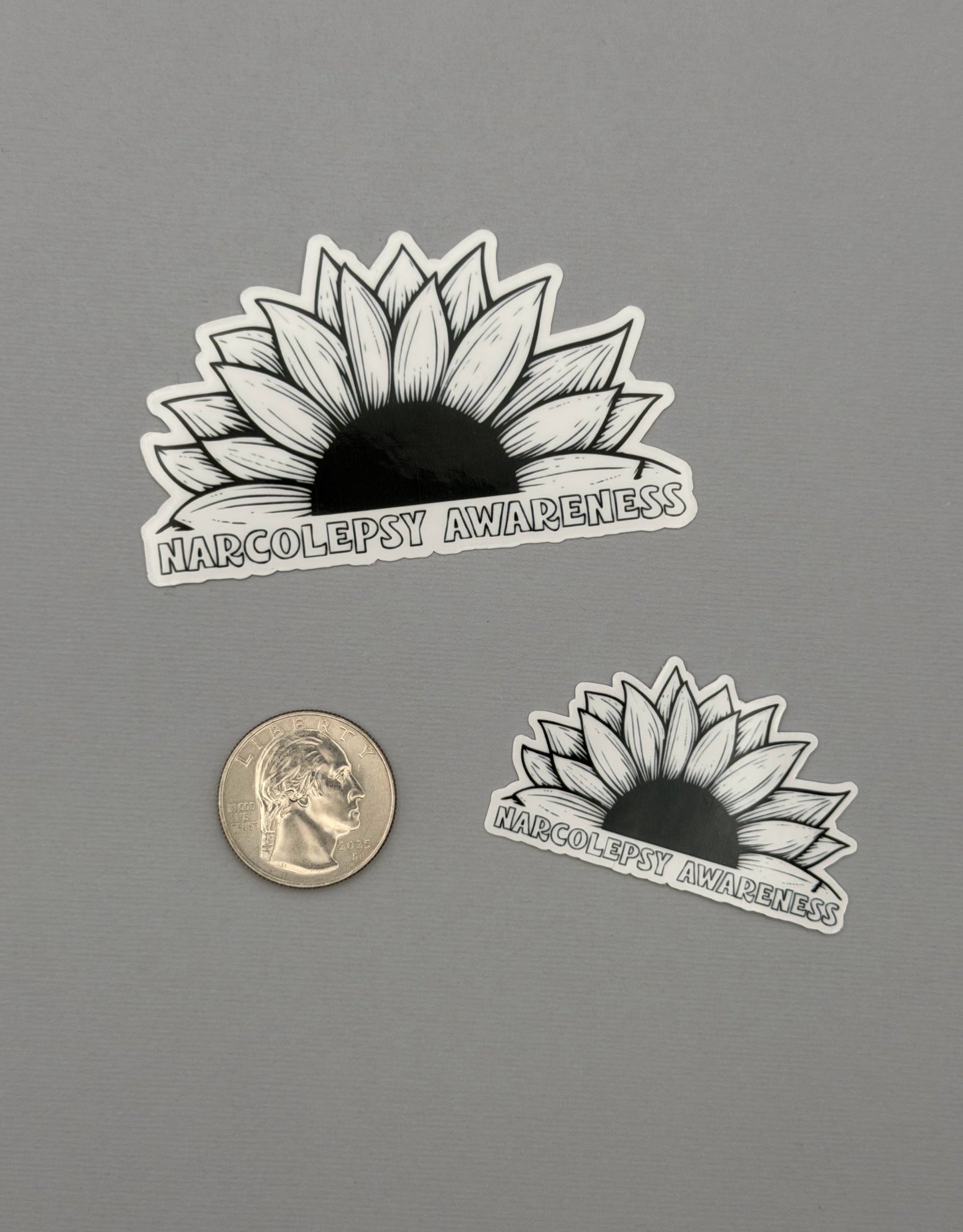 Narcolepsy Awareness Sunflower Sticker or Magnet