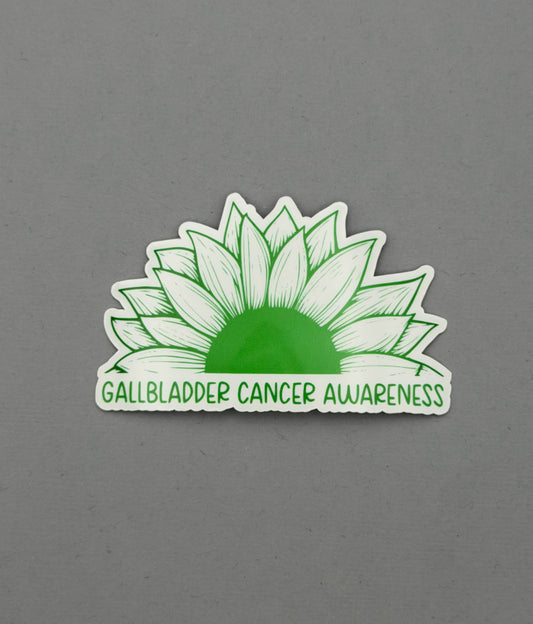 Gallbladder Cancer Awareness Sunflower Sticker
